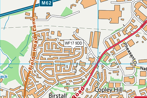 WF17 9DD map - OS VectorMap District (Ordnance Survey)