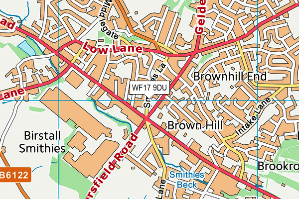 WF17 9DU map - OS VectorMap District (Ordnance Survey)