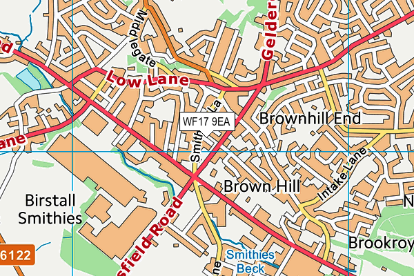 WF17 9EA map - OS VectorMap District (Ordnance Survey)