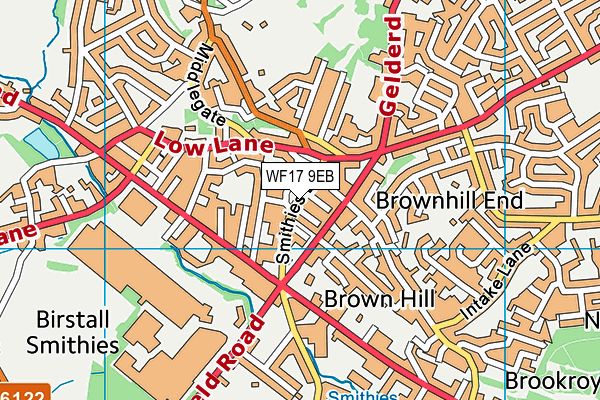 WF17 9EB map - OS VectorMap District (Ordnance Survey)