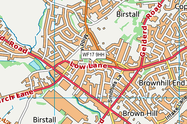 WF17 9HH map - OS VectorMap District (Ordnance Survey)