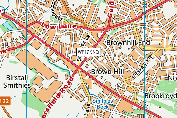 WF17 9NQ map - OS VectorMap District (Ordnance Survey)