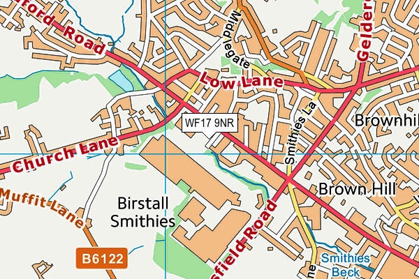 WF17 9NR map - OS VectorMap District (Ordnance Survey)