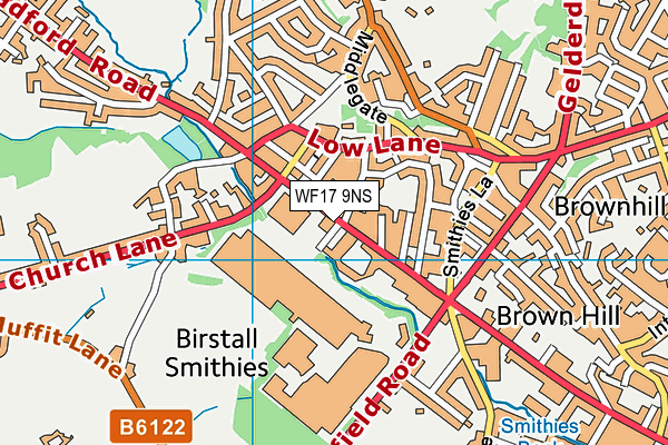 WF17 9NS map - OS VectorMap District (Ordnance Survey)