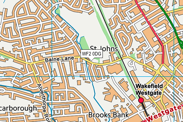 WF2 0DG map - OS VectorMap District (Ordnance Survey)