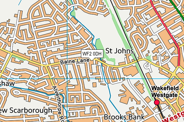 WF2 0DH map - OS VectorMap District (Ordnance Survey)