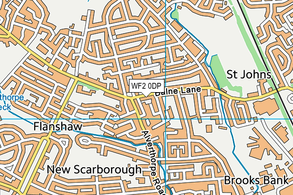 WF2 0DP map - OS VectorMap District (Ordnance Survey)