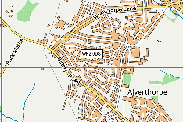 WF2 0DS map - OS VectorMap District (Ordnance Survey)