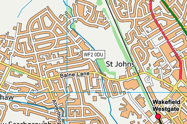 WF2 0DU map - OS VectorMap District (Ordnance Survey)