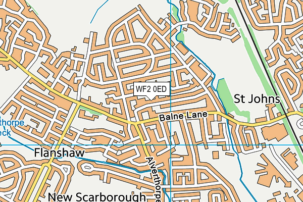 WF2 0ED map - OS VectorMap District (Ordnance Survey)