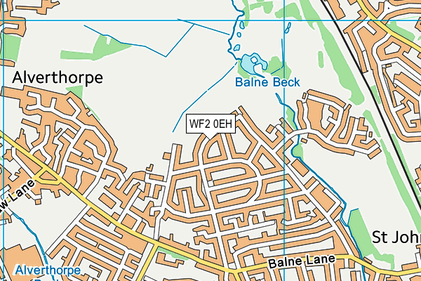 WF2 0EH map - OS VectorMap District (Ordnance Survey)