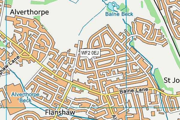 WF2 0EJ map - OS VectorMap District (Ordnance Survey)