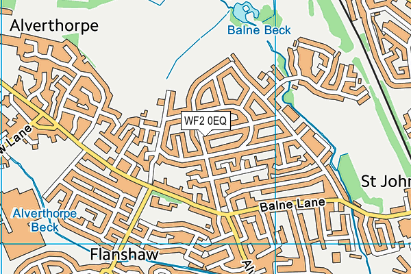 WF2 0EQ map - OS VectorMap District (Ordnance Survey)