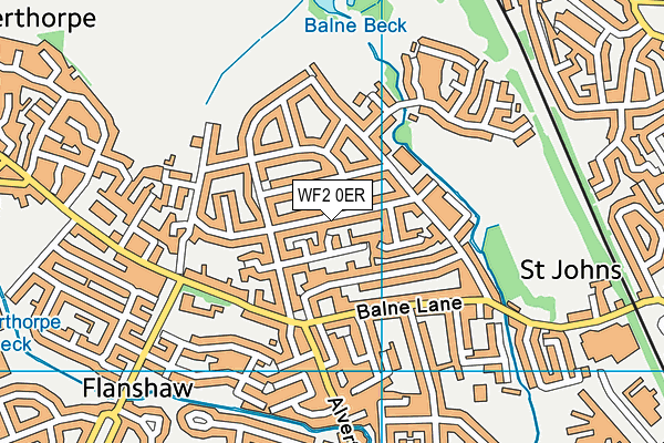 WF2 0ER map - OS VectorMap District (Ordnance Survey)