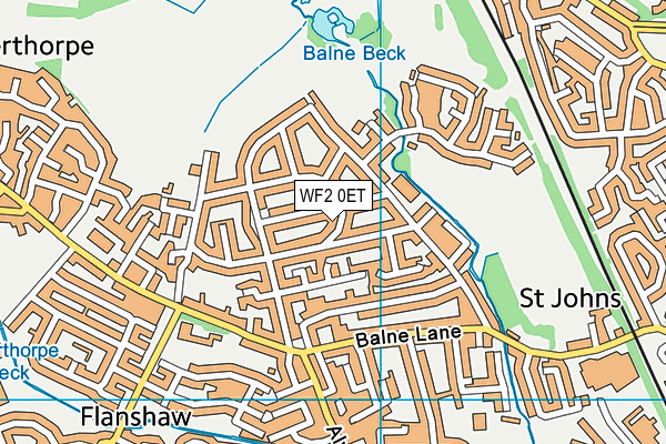 WF2 0ET map - OS VectorMap District (Ordnance Survey)