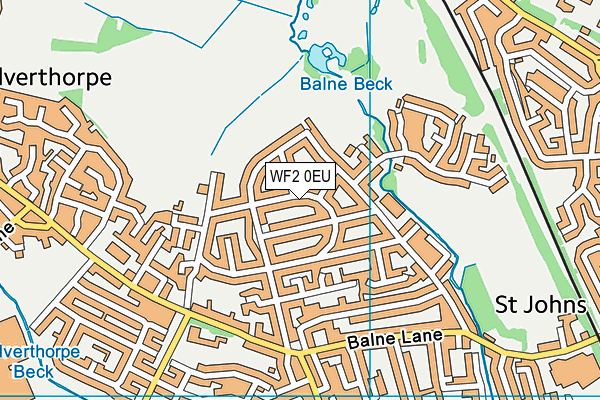 WF2 0EU map - OS VectorMap District (Ordnance Survey)