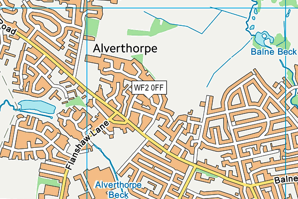 WF2 0FF map - OS VectorMap District (Ordnance Survey)