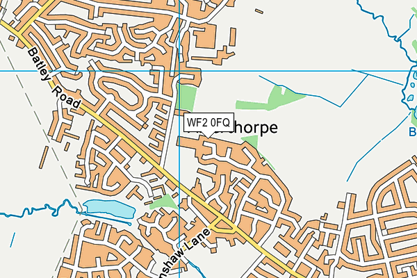 WF2 0FQ map - OS VectorMap District (Ordnance Survey)