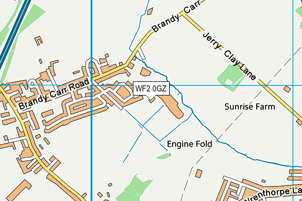 WF2 0GZ map - OS VectorMap District (Ordnance Survey)