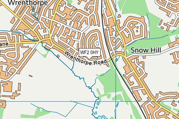 WF2 0HY map - OS VectorMap District (Ordnance Survey)