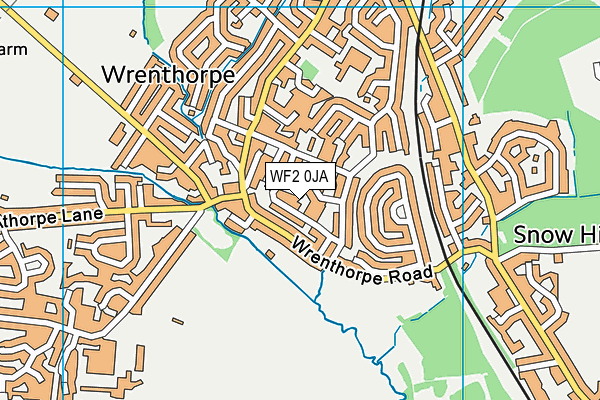WF2 0JA map - OS VectorMap District (Ordnance Survey)