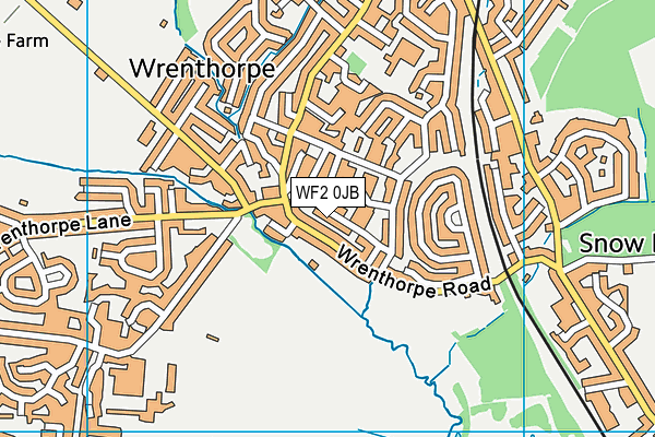 WF2 0JB map - OS VectorMap District (Ordnance Survey)