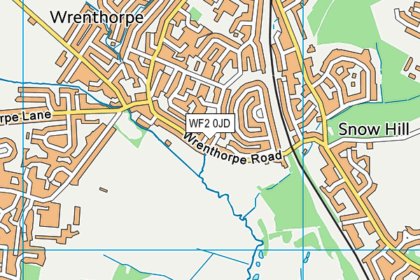 WF2 0JD map - OS VectorMap District (Ordnance Survey)