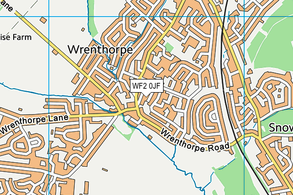 WF2 0JF map - OS VectorMap District (Ordnance Survey)