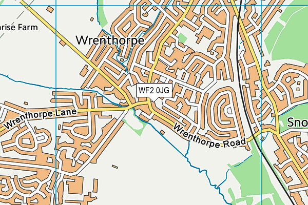 WF2 0JG map - OS VectorMap District (Ordnance Survey)