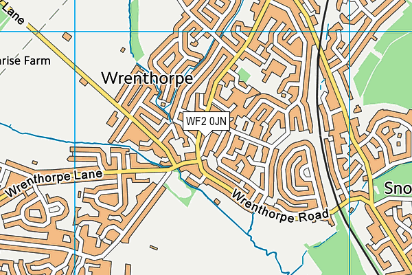 WF2 0JN map - OS VectorMap District (Ordnance Survey)