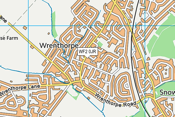 WF2 0JR map - OS VectorMap District (Ordnance Survey)