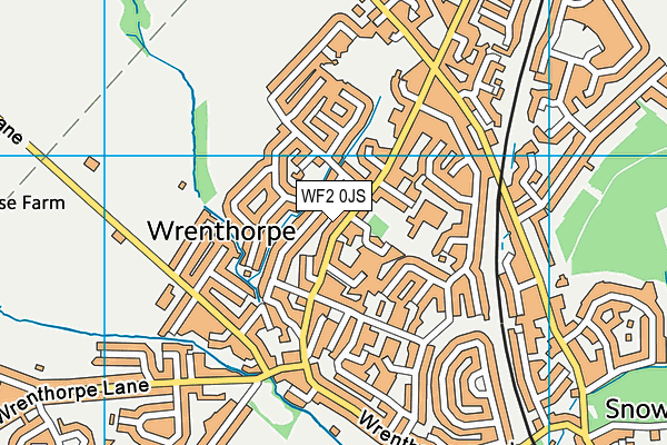 WF2 0JS map - OS VectorMap District (Ordnance Survey)