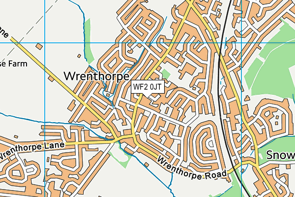 WF2 0JT map - OS VectorMap District (Ordnance Survey)