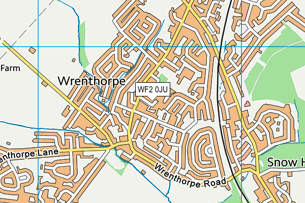 WF2 0JU map - OS VectorMap District (Ordnance Survey)