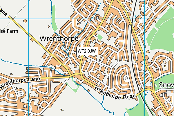 WF2 0JW map - OS VectorMap District (Ordnance Survey)