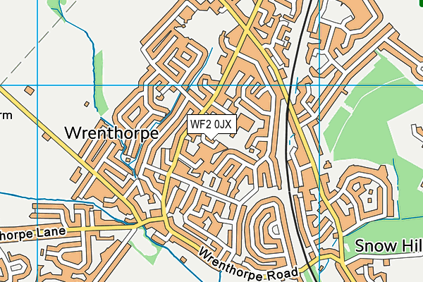 WF2 0JX map - OS VectorMap District (Ordnance Survey)