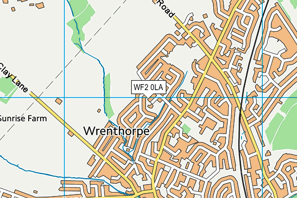 WF2 0LA map - OS VectorMap District (Ordnance Survey)