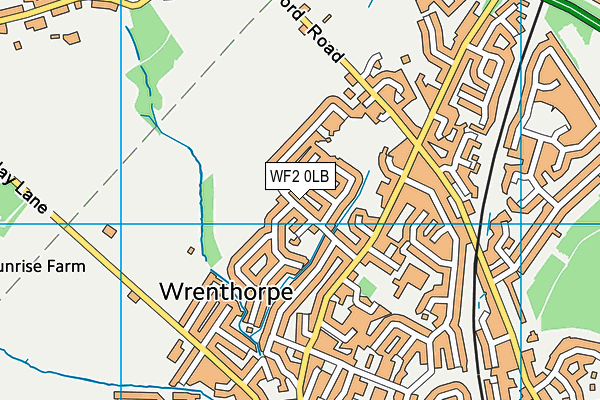 WF2 0LB map - OS VectorMap District (Ordnance Survey)