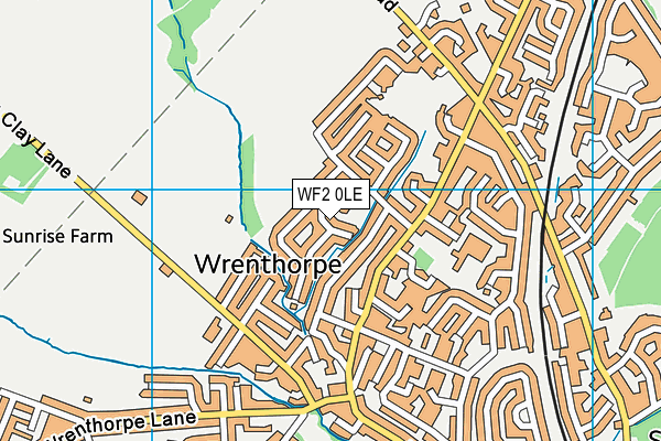 WF2 0LE map - OS VectorMap District (Ordnance Survey)