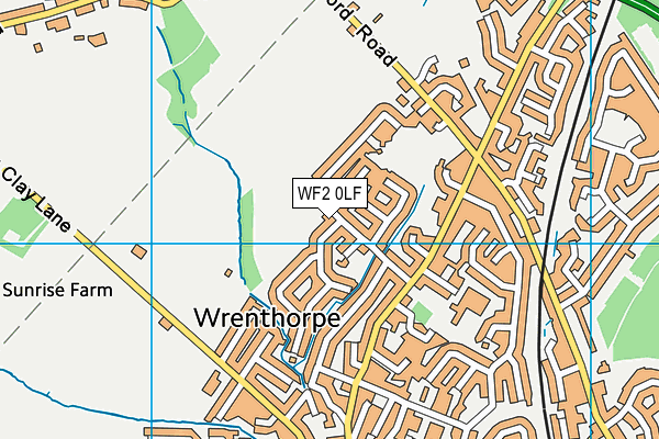 WF2 0LF map - OS VectorMap District (Ordnance Survey)