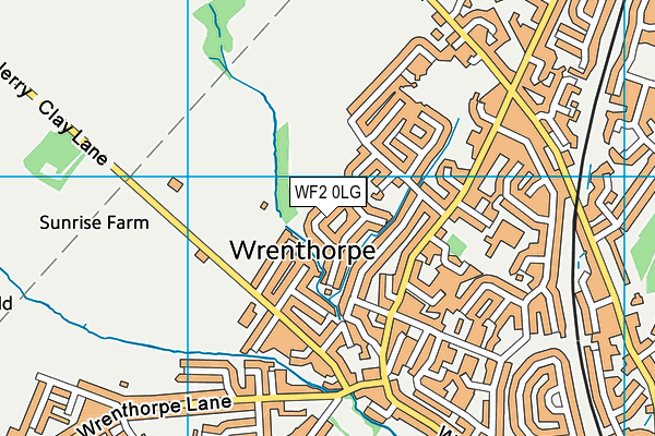 WF2 0LG map - OS VectorMap District (Ordnance Survey)