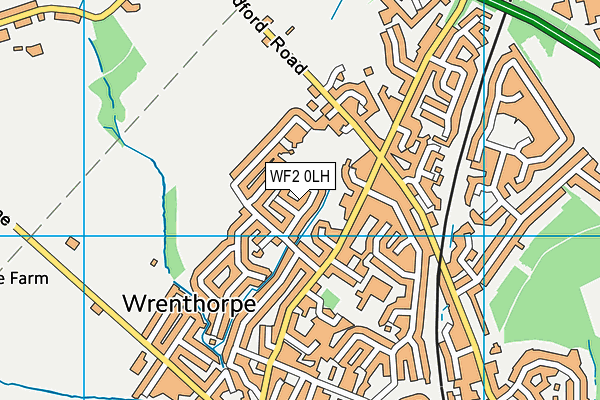 WF2 0LH map - OS VectorMap District (Ordnance Survey)