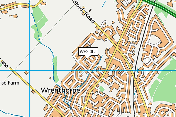 WF2 0LJ map - OS VectorMap District (Ordnance Survey)