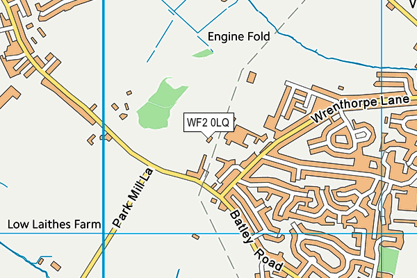 WF2 0LQ map - OS VectorMap District (Ordnance Survey)