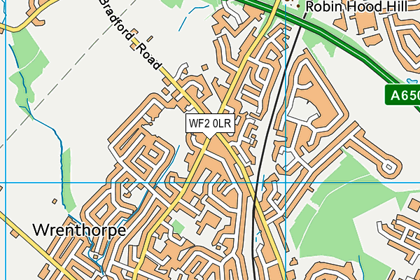 WF2 0LR map - OS VectorMap District (Ordnance Survey)