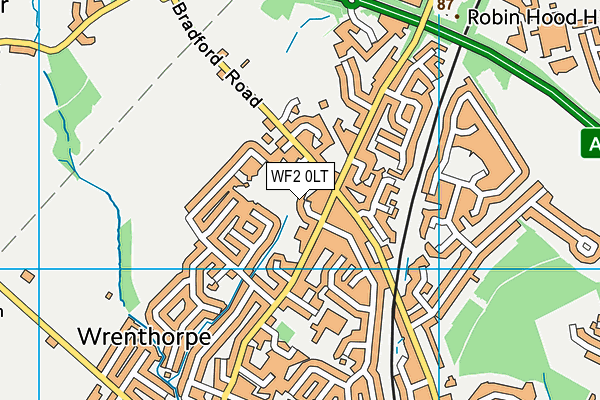 WF2 0LT map - OS VectorMap District (Ordnance Survey)