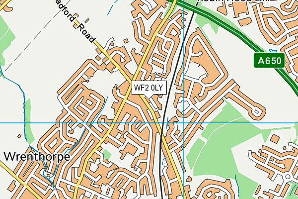 WF2 0LY map - OS VectorMap District (Ordnance Survey)