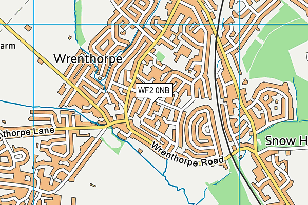 WF2 0NB map - OS VectorMap District (Ordnance Survey)