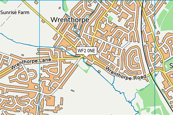 WF2 0NE map - OS VectorMap District (Ordnance Survey)