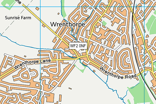 WF2 0NF map - OS VectorMap District (Ordnance Survey)